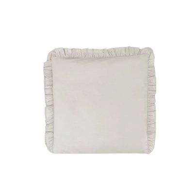 Perna clasica de dormit, MimiNu, Cu husa detasabila cu fermoar, Din bumbac certificat Oeko Tex Standard 100, 40x40 cm, Colectia Royal, Beige