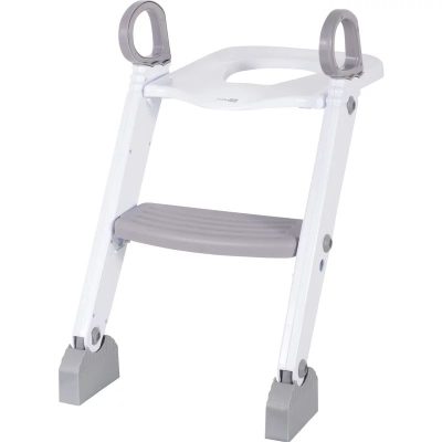 Reductor pentru toaleta, FreeON, Cu scarita, White & Grey