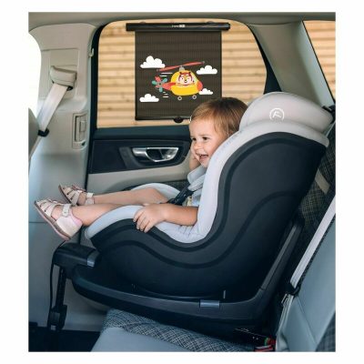 Set 2 parasolare auto FreeOn retractabile functioneaza prin apasarea unui buton black