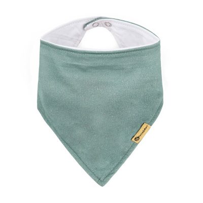 Set bavete bandana PetiteMars Luke BejVerde, 2 bucati, bumbac natural, reglabila cu capse, 3 luni+