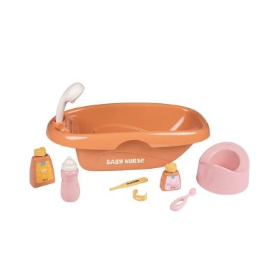 Set de baie pentru papusi, Smoby, Nurse bath, Cu accesorii