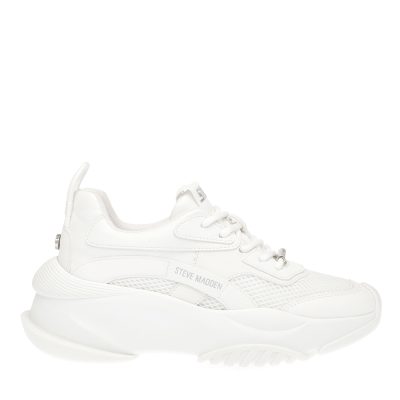 Sneakers femei Steve Madden Belissimo albi din material sintetic și textil 1467DPBELISSIMOA