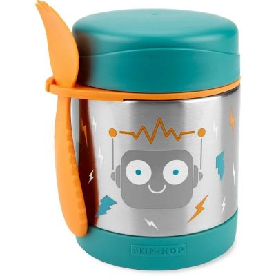 Termos, Skip Hop, Pentru alimente, Mentine cald 7h si rece 5h, Include si o lingura/furculita, Fara BPA, Conform cu standardul de securitate EN14372, 325 ml, 3 luni+, Robot