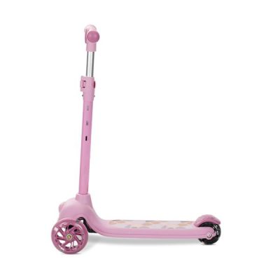 Trotineta pentru copii Lorelli Jetster Pink, roti din silicon cu Led, ghidon reglabil, greutate admisa 20 kg